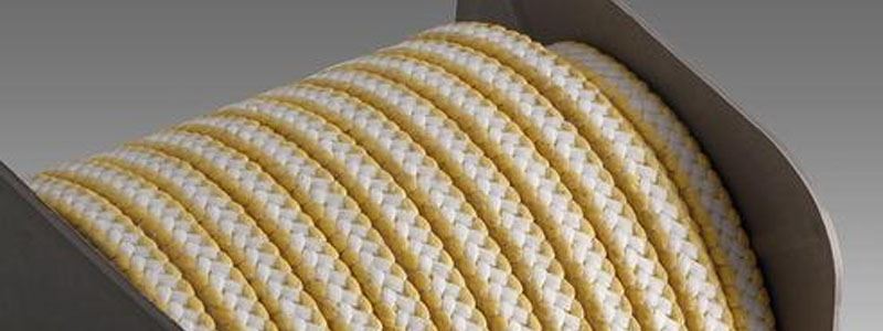 PTFE + Polyimide Fibre Braided Gland Packing  Manufacturer, Supplier & Stockist in India